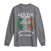 Irish Celtic Pride Long Sleeve Shirt Celtic Blood Runs Through My Veins