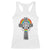 Rainbow Celtic Claddagh Cross Racerback Tank Top