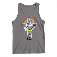 Rainbow Celtic Claddagh Cross Tank Top