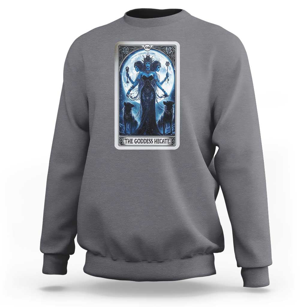 Greek Mythology Hecate Triple Goddess Sweatshirt Moon Pagan Gothic Witch