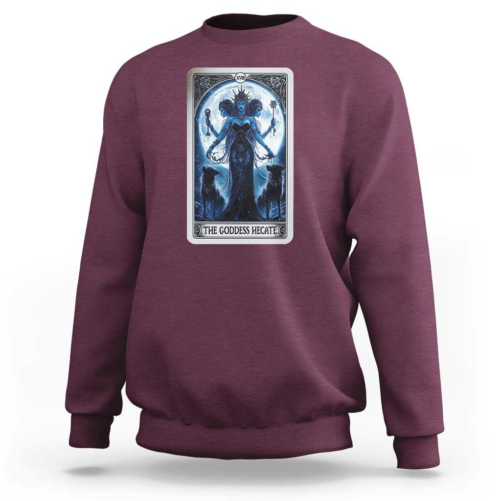 Greek Mythology Hecate Triple Goddess Sweatshirt Moon Pagan Gothic Witch