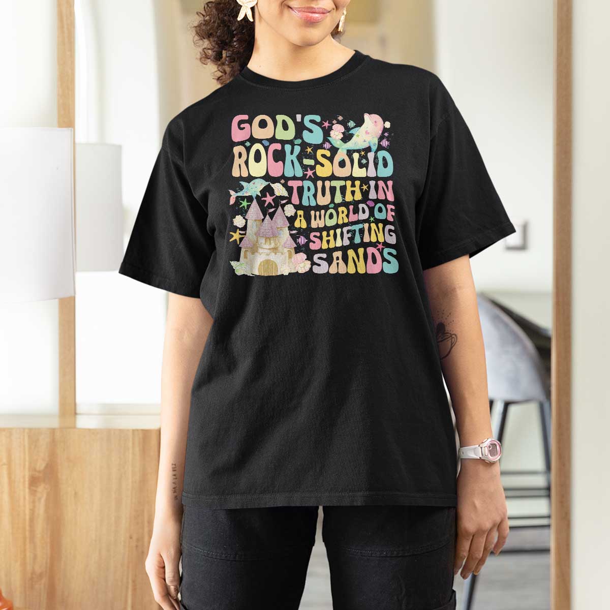 Scuba VBS 2024 T Shirt For Women God's Rock Solid Vacation Bible School Christian - Wonder Print Shop