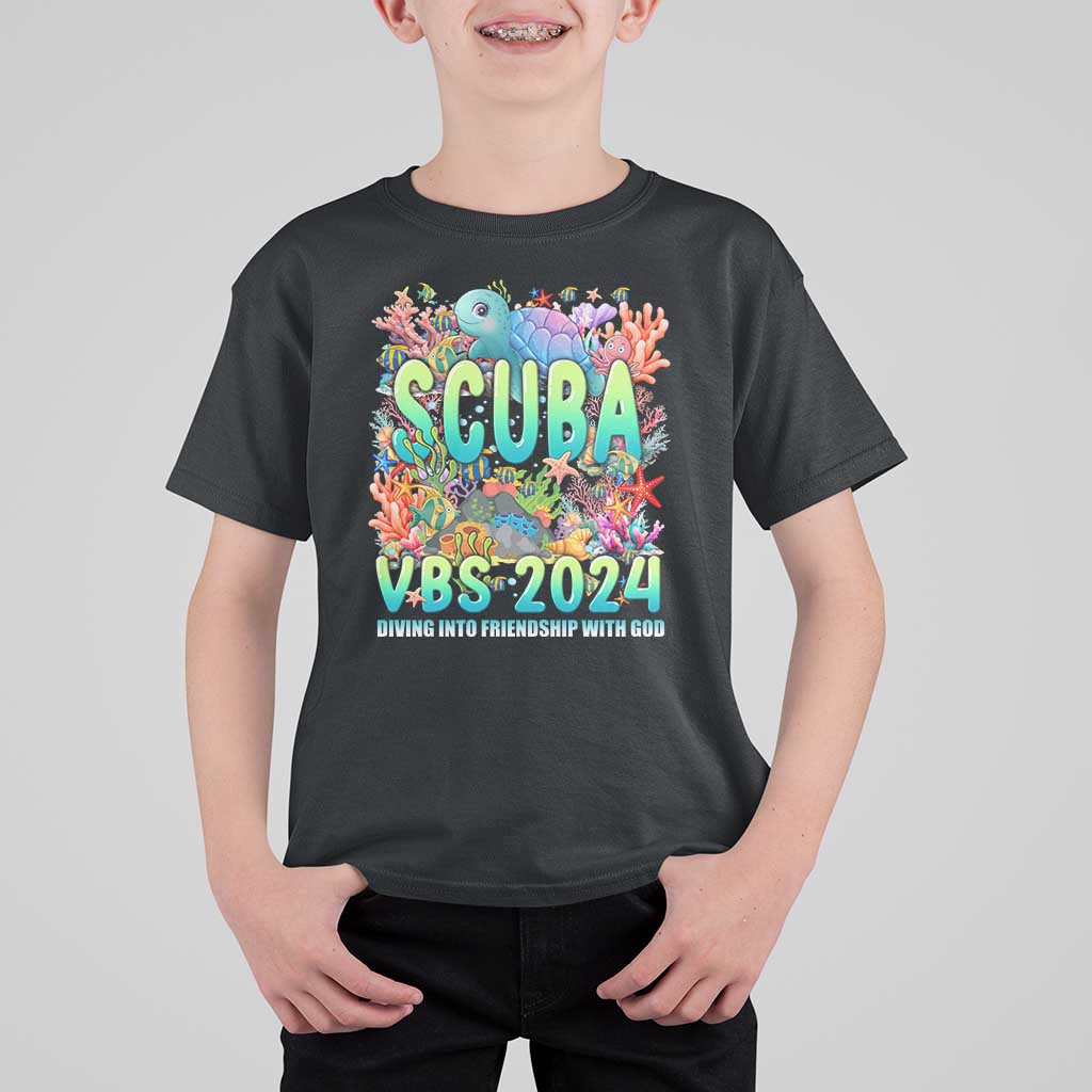 Scuba VBS 2024 T Shirt For Kid Diving Into Friendship Vacation Bible School - Wonder Print Shop