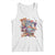 Funny Christmas Cat Tank Top Santa Cat Riding Pizza Galaxy Outer Space