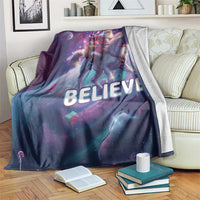 Funny Christmas Cat Throw Blanket Santa Cat Riding Unicorn Galaxy Outer Space - Wonder Print Shop