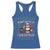 Funny Xmas Grilling Racerback Tank Top Smokey Christmas BBQ Santa Grill Roast On Smoker