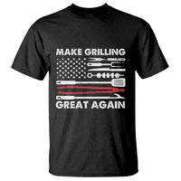 Black grilling T-shirt with "MAKE GRILLING GREAT AGAIN" tool graphic on front.