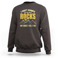 Geologist Sweatshirt I Don't Always Stop And Look At Rocks