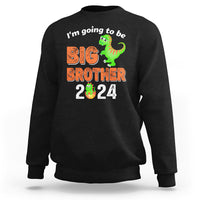 Black baby sweatshirt, long sleeves, front dinosaur “Big Brother 2024” graphic.