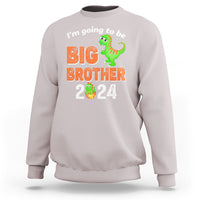 Sport gray baby sweatshirt, long sleeves, front dinosaur “Big Brother 2024” graphic.