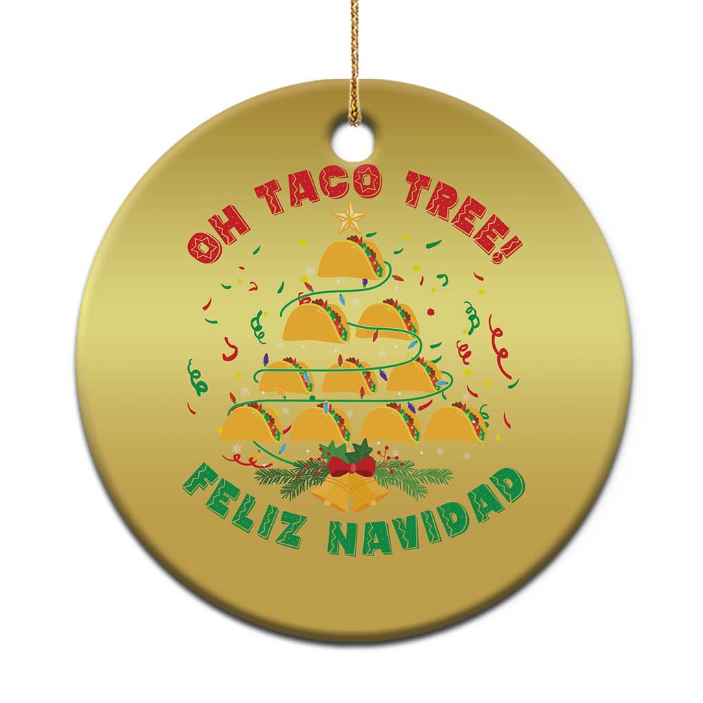 Funny Mexico Xmas Christmas Ornament Oh Taco Tree Tacos Lover - Wonder Print Shop