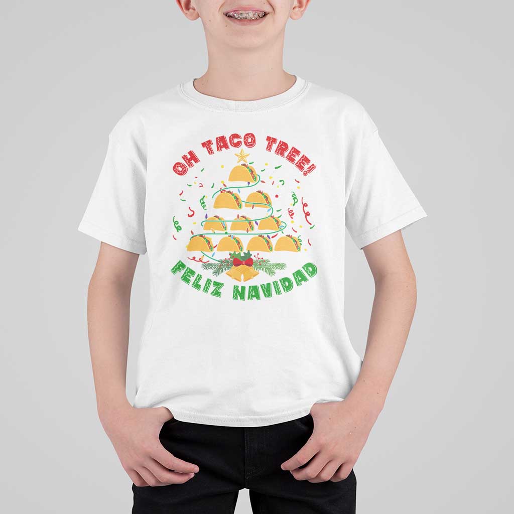 Funny Mexico Xmas T Shirt For Kid Oh Taco Tree Tacos Lover - Wonder Print Shop