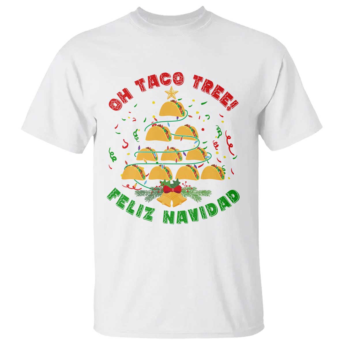 Funny Mexico Xmas T Shirt Oh Taco Tree Tacos Lover