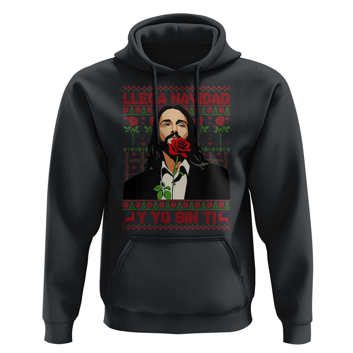 Funny Mexico Xmas Hoodie Llega Navidad Y Yo Sin Ti Mexican Pop Star