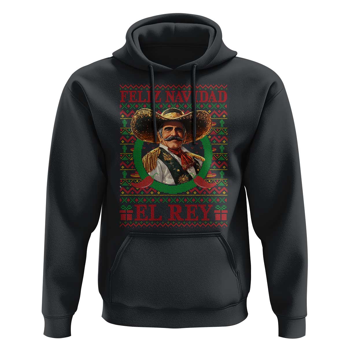 Funny Mexico Xmas Hoodie Feliz Navidad El Rey Vicente