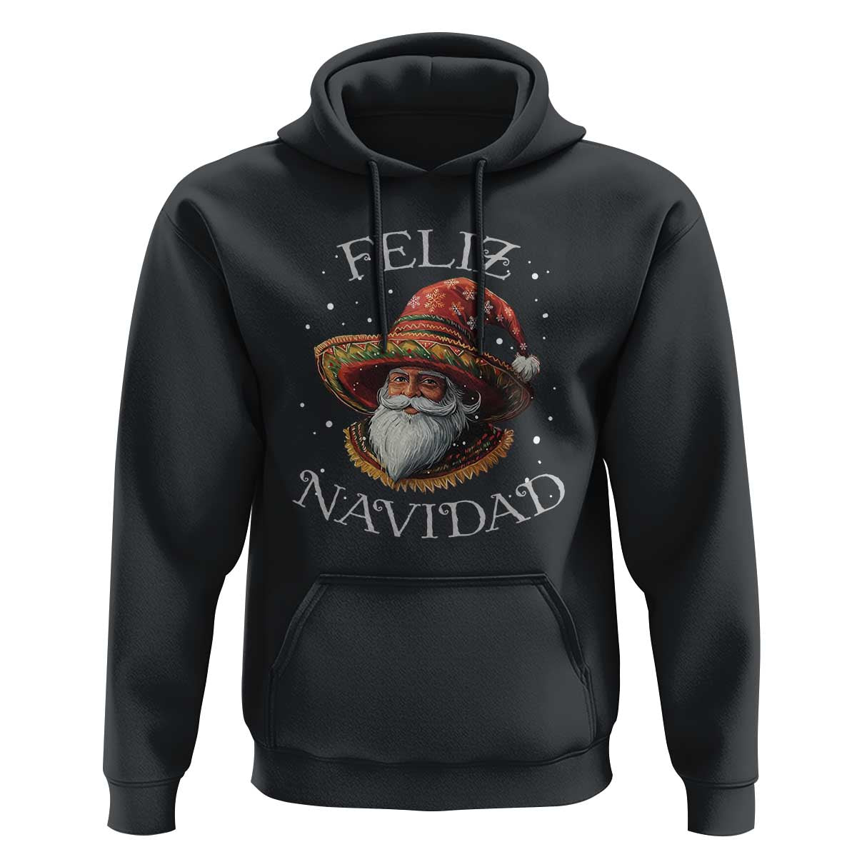 Funny Mexico Xmas Hoodie Santa Sombrero Feliz Navidad