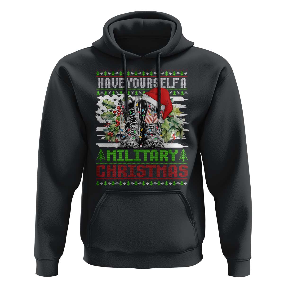 Funny Christmas Veteran Hoodie Have Yourself A Military Christmas