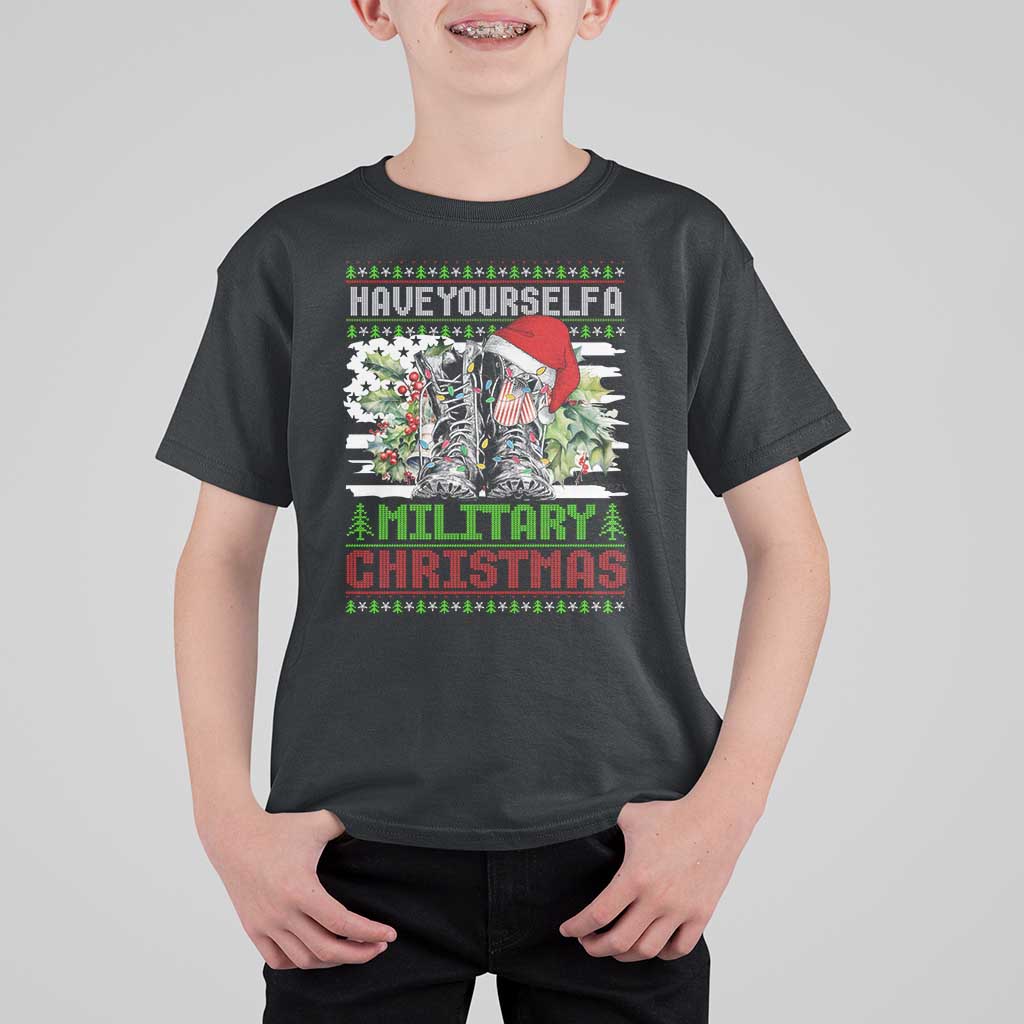 Funny Christmas Veteran T Shirt For Kid Have Yourself A Military Christmas