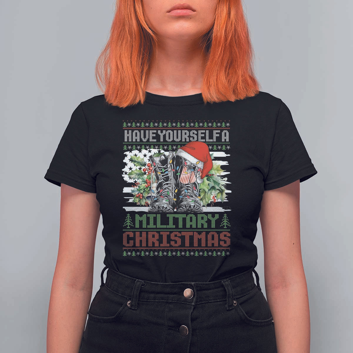 Funny Christmas Veteran T Shirt For Women Have Yourself A Military Christmas