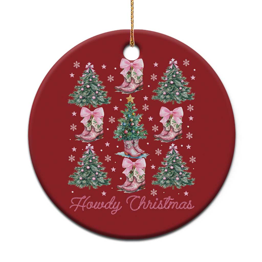 Howdy Xmas Christmas Ornament Coquette Christmas Tree Cowgirl - Wonder Print Shop