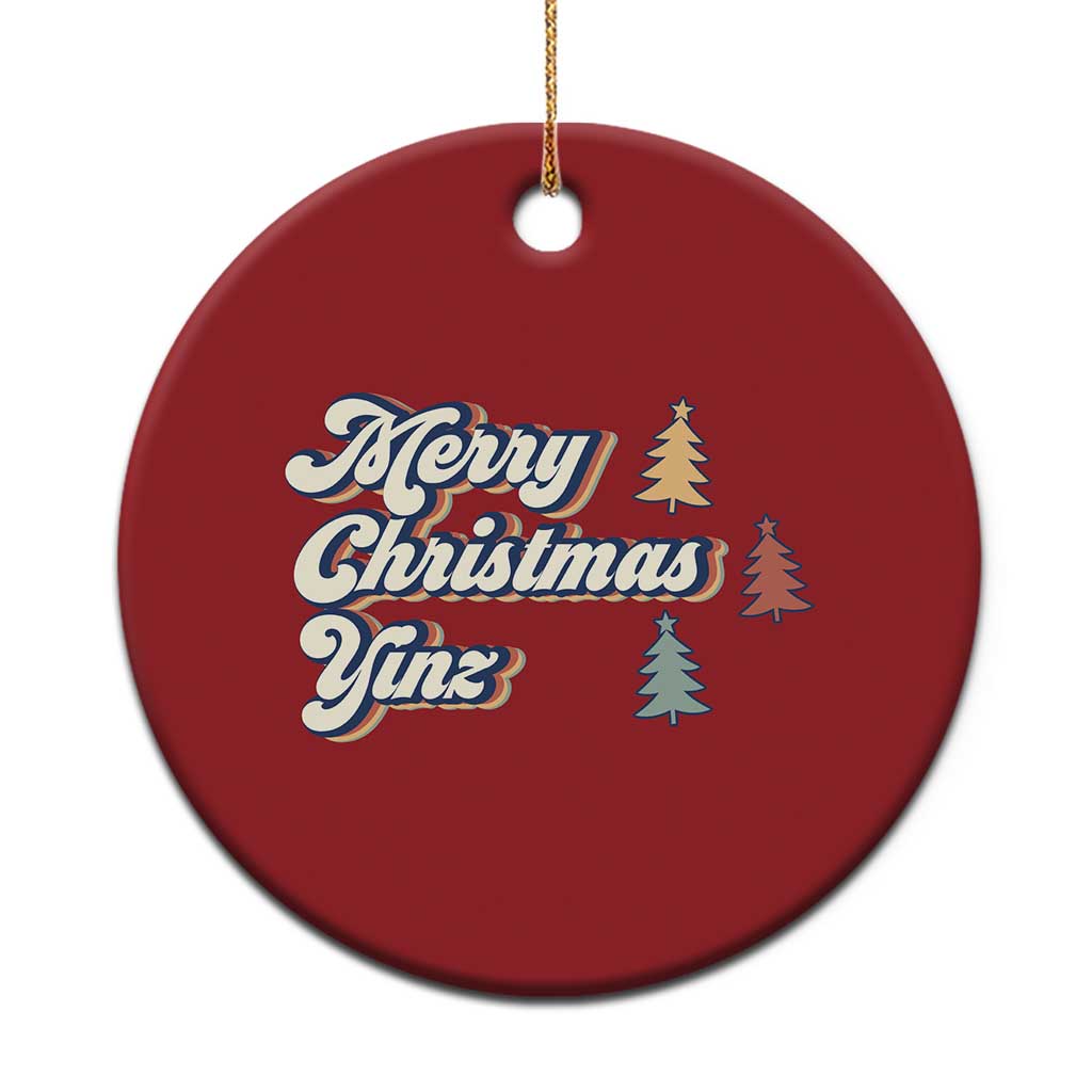 Funny Merry Christmas Yinz Pittsburgh Christmas Ornament - Wonder Print Shop