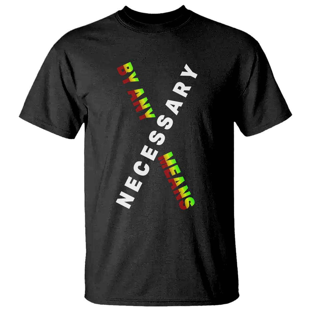 Malcolm X T Shirt By Any Means Necessary  Black History