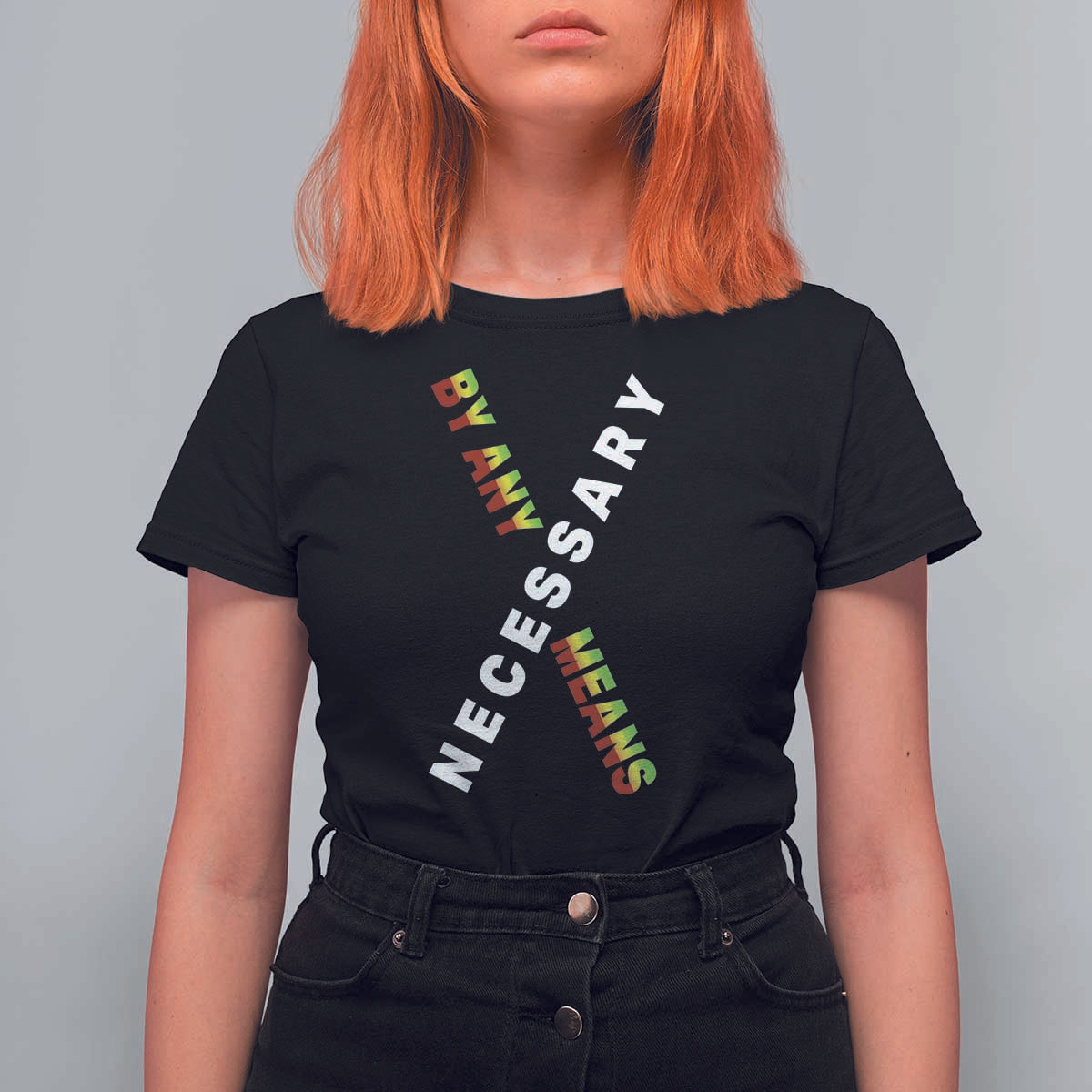 Malcolm X T Shirt For Women By Any Means Necessary  Black History