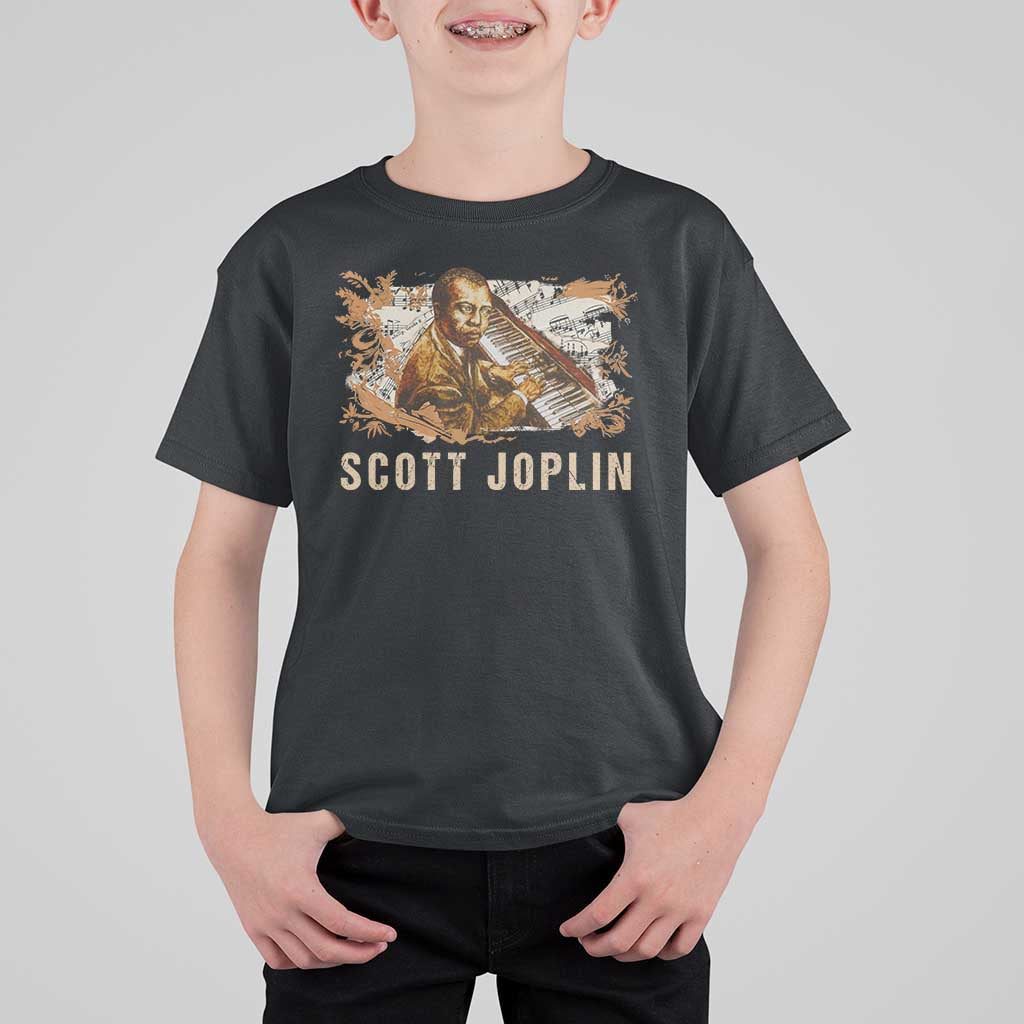 Scott Joplin T Shirt For Kid Afro Classical Music Composer Black History