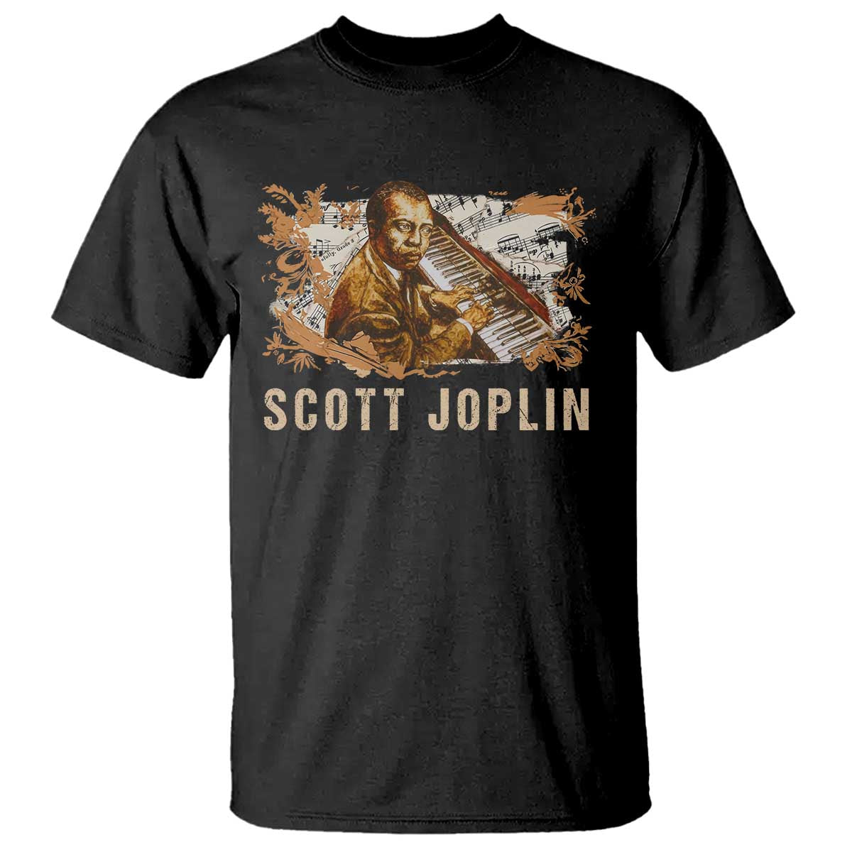 Scott Joplin T Shirt Afro Classical Music Composer Black History