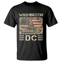Black T-shirt with Washington Capitol, American flag, and EDC graphic print