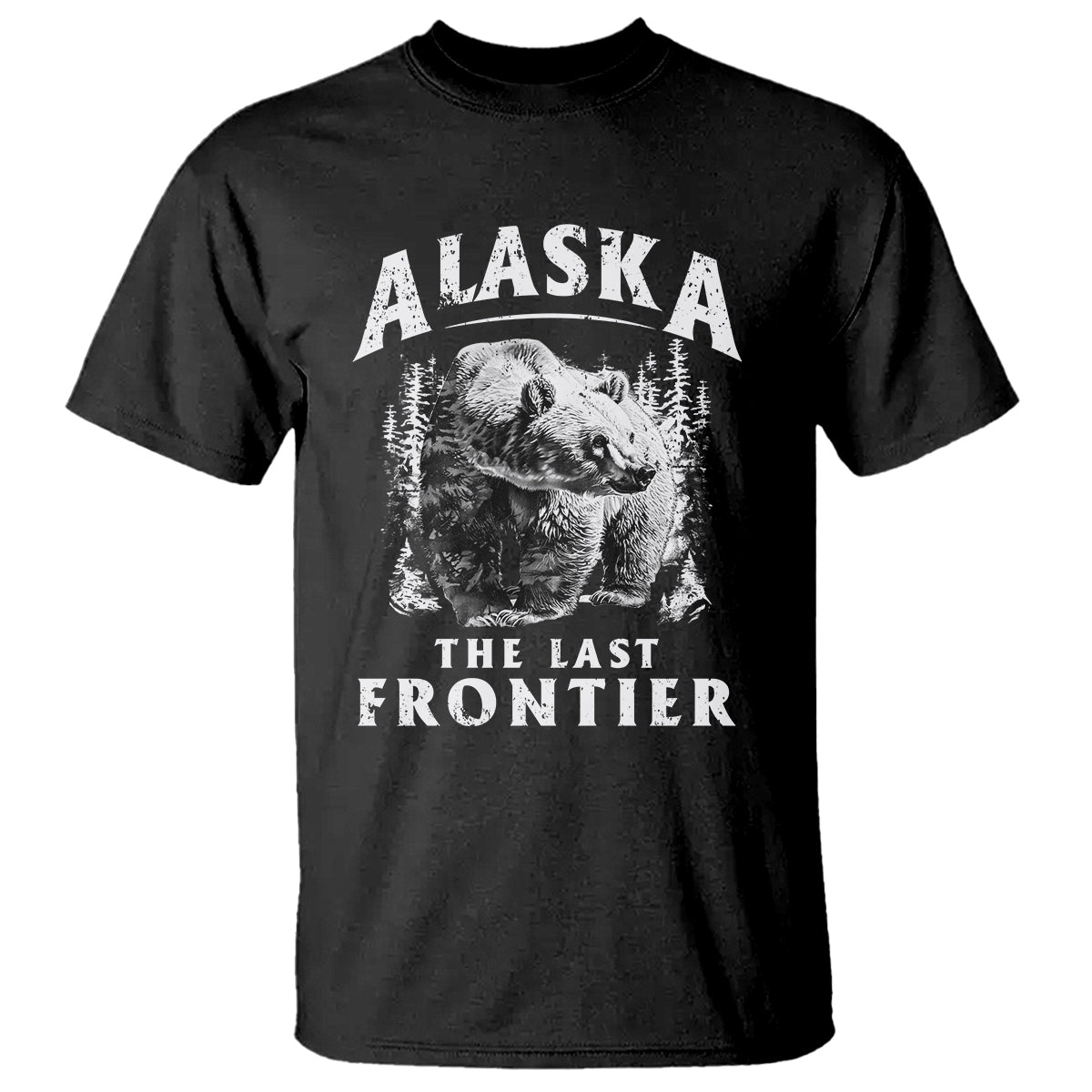 Alaska T Shirt The Last Frontier Vintage Bear Home - Wonder Print Shop