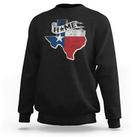 Distressed Texas map flag sweatshirt, black