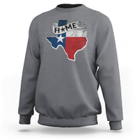 Distressed Texas map flag sweatshirt, heather gray