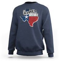 Distressed Texas map flag sweatshirt, navy blue