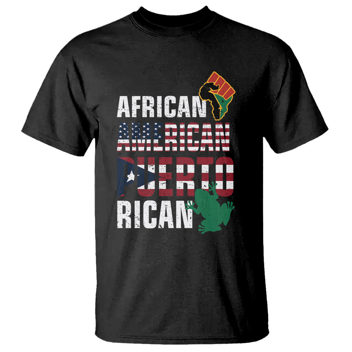 African American Puerto Rican Coqui T Shirt - Wonder Print Shop