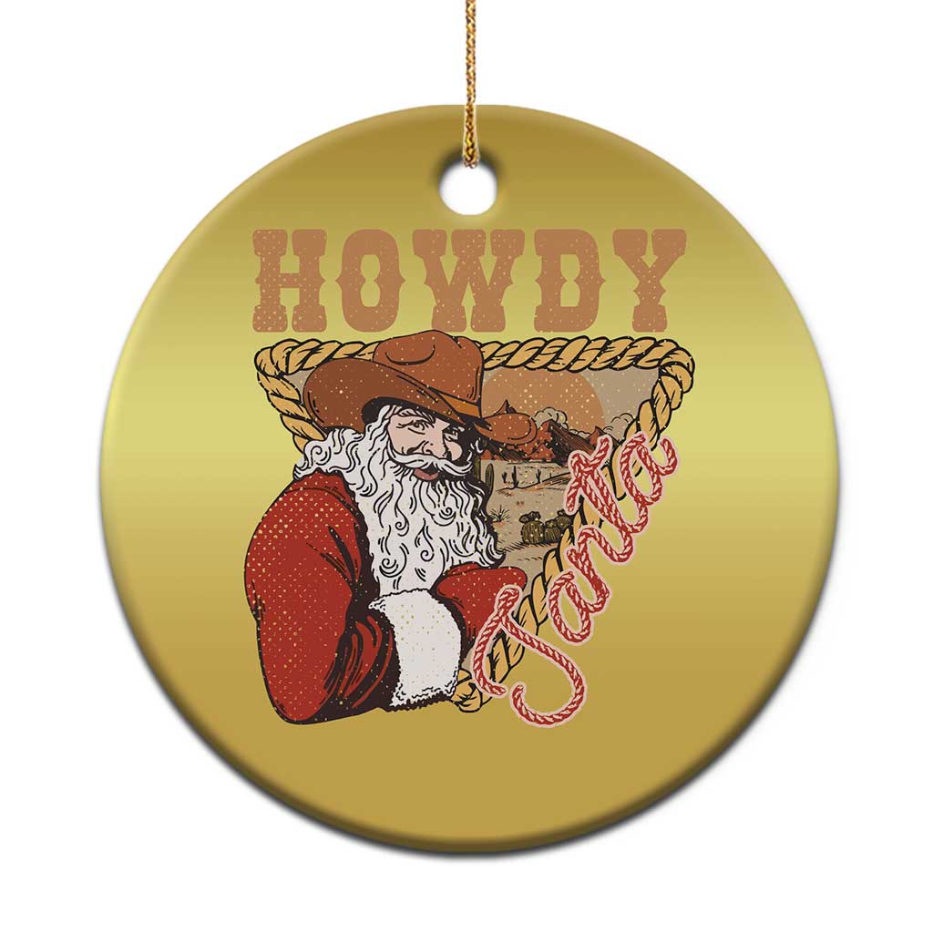 Xmas Cowboy Santa Christmas Ornament Howdy Santa Vintage Western - Wonder Print Shop