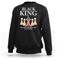 Black chess sweatshirt with "BLACK KING" text and king/chess-piece graphic on chest