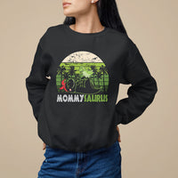 Mother's Day sweatshirt in black with Mommysaurus dinosaur graphic on chest