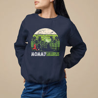 Mother's Day sweatshirt in navy with Mommysaurus dinosaur graphic on chest
