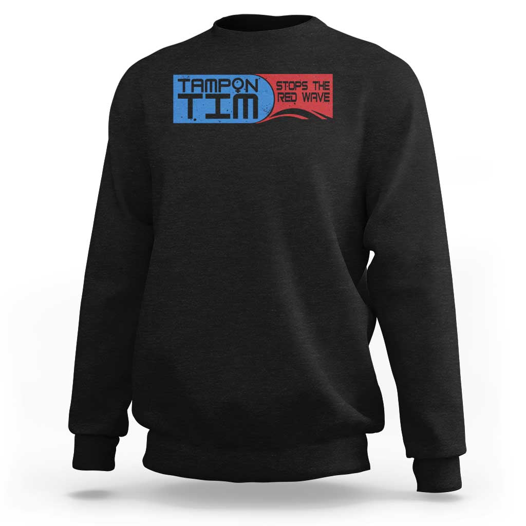 Black crewneck sweatshirt with chest graphic logo print