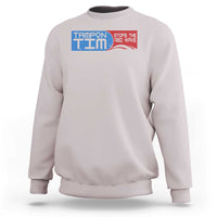 Ice gray crewneck sweatshirt with chest graphic logo print