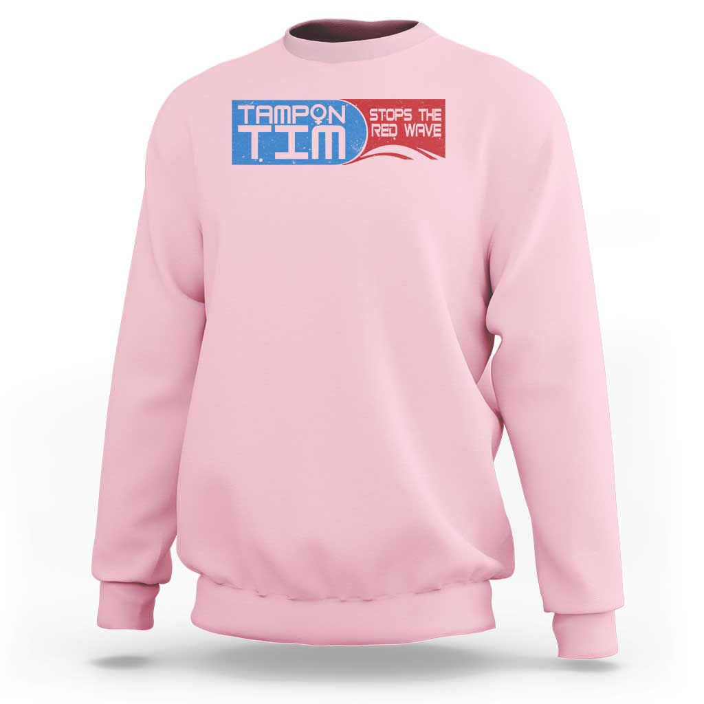 Light pink crewneck sweatshirt with chest graphic logo print