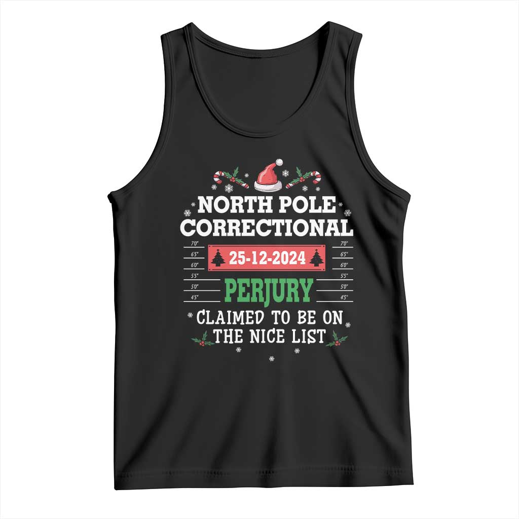 Funny Christmas Family Matching Tank Top North Pole Correctional Perjury