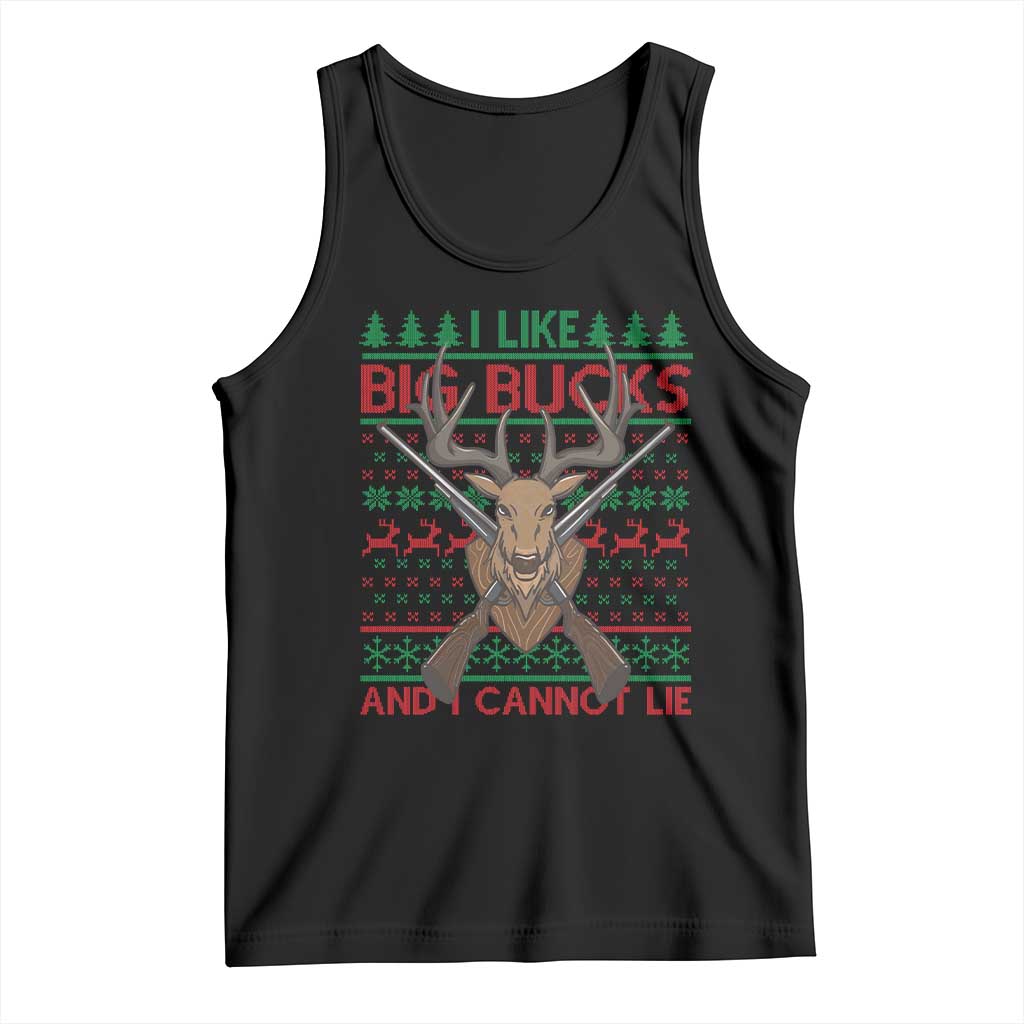 Christmas Hunting Tank Top I Like Big Bucks And I Cannot Lie Deer Hunter