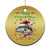 Xmas Fishing Christmas Ornament Merry Fishmas Fisherman Santa Hat Fish - Wonder Print Shop