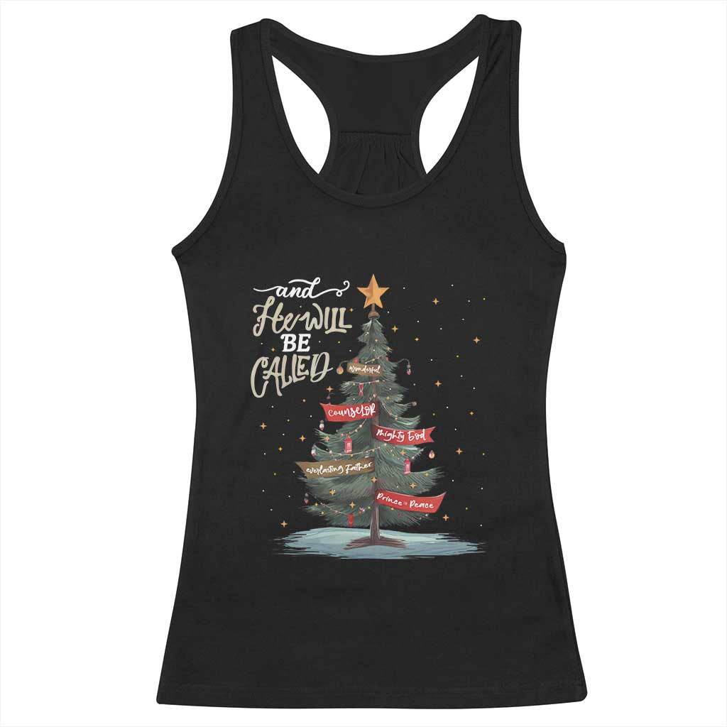 Xmas Christian Racerback Tank Top He Will Be Called Wonderful Counselor