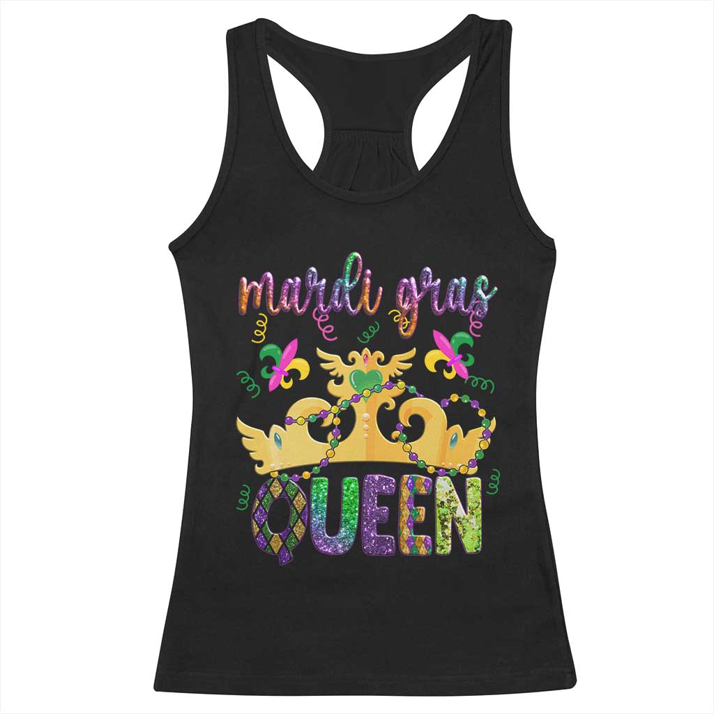 Mardi Gras Queen Carnival New Orleans Racerback Tank Top