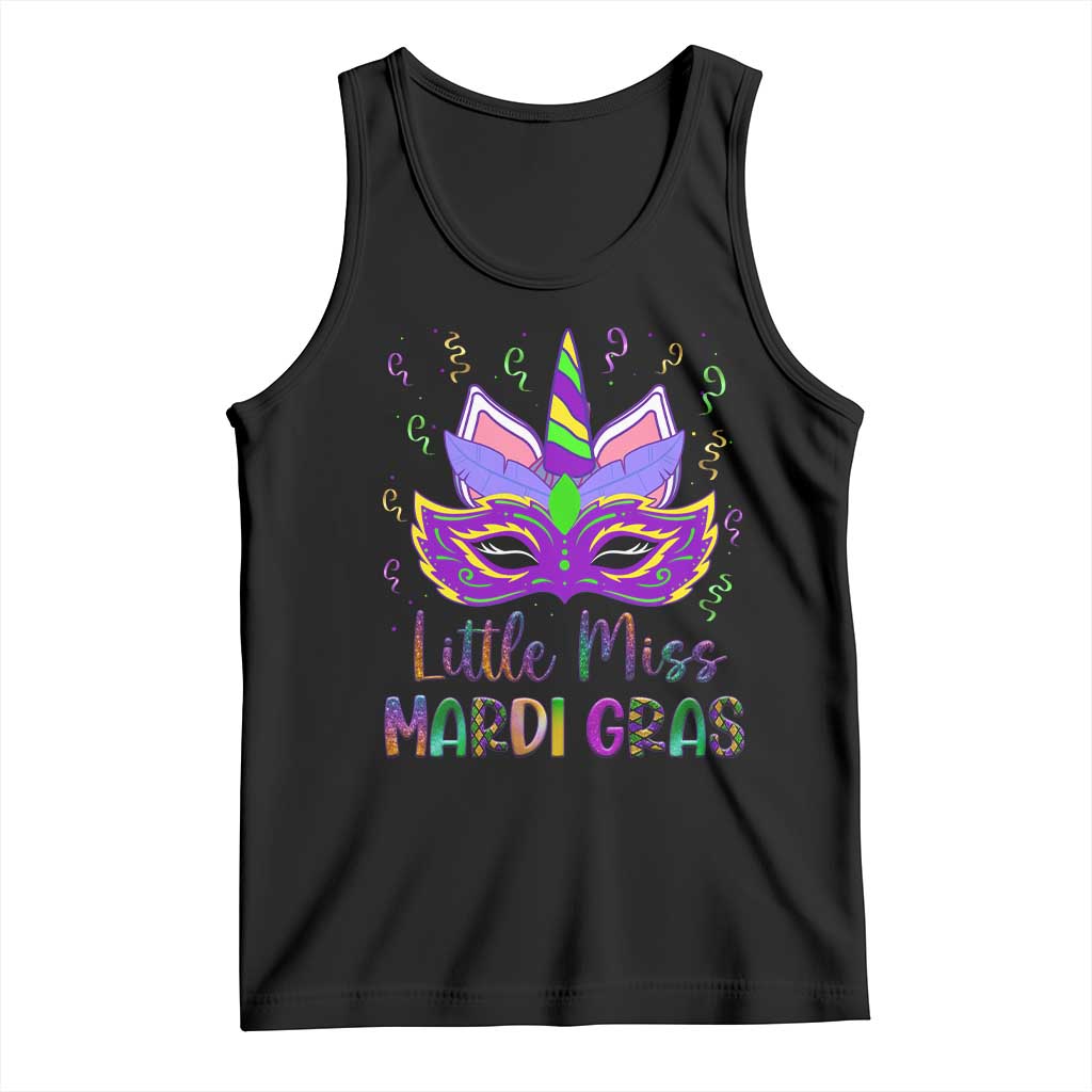 Mardi Gras Tank Top Little Miss Unicorn Cute Girl Women