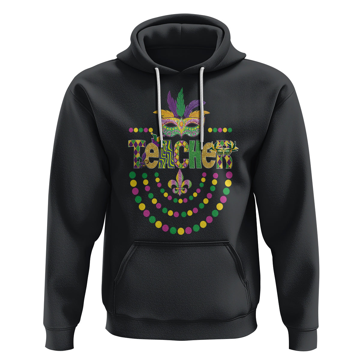 Mardi Gras Teacher Fat Tuesday New Orleans Hoodie - Wonder Print Shop