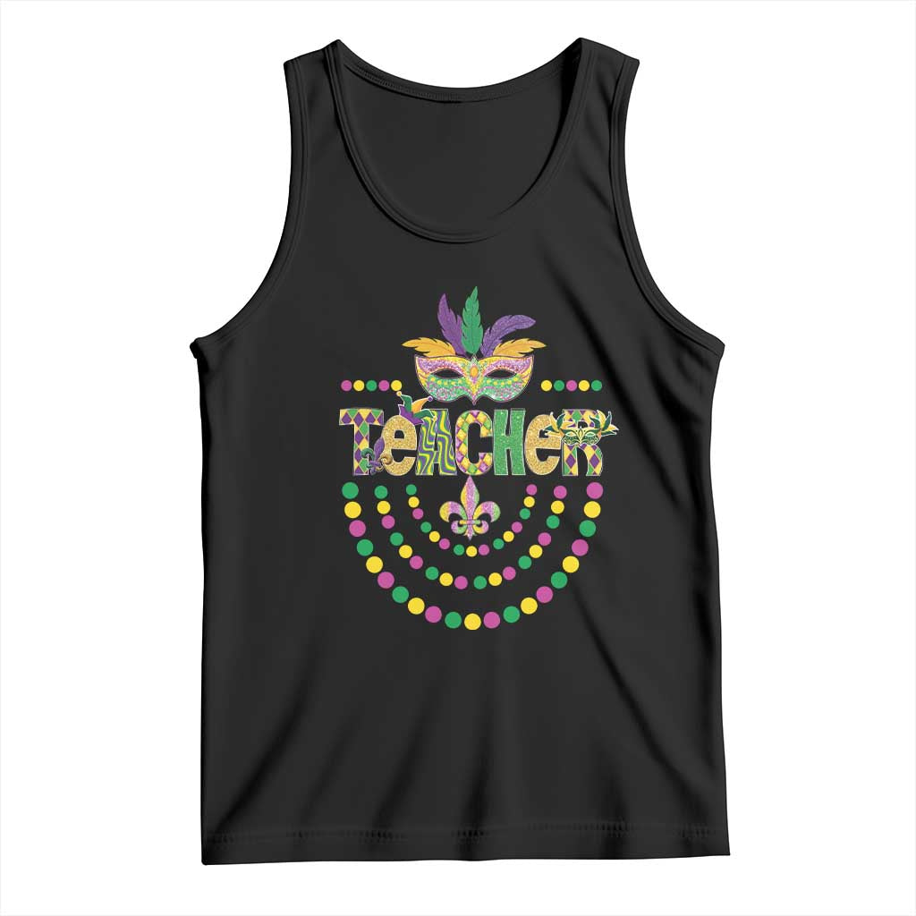 Mardi Gras Teacher Fat Tuesday New Orleans Tank Top